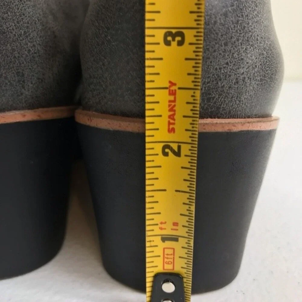 Life Stride Zora Gray Wedge Slip On Velocity 2 Lug Sole Faux Leather Women 8.5